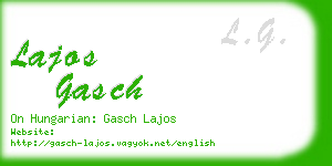 lajos gasch business card